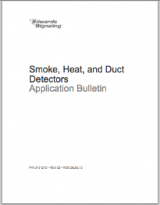 Edwards Signaling's Smoke, Heat, and Duct Detectors Application Bulletin