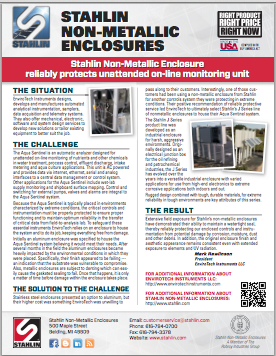 Stahlin Non-Metallic Enclosure's On-Line Monitoring Unit Case Study